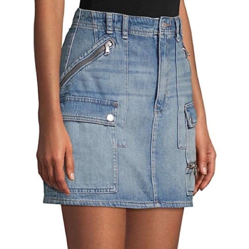 free people avenue denim skirt